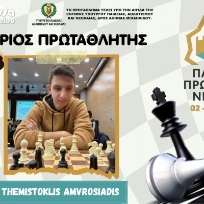 Νεανικό Πρωτάθλημα Σκακιού 2026